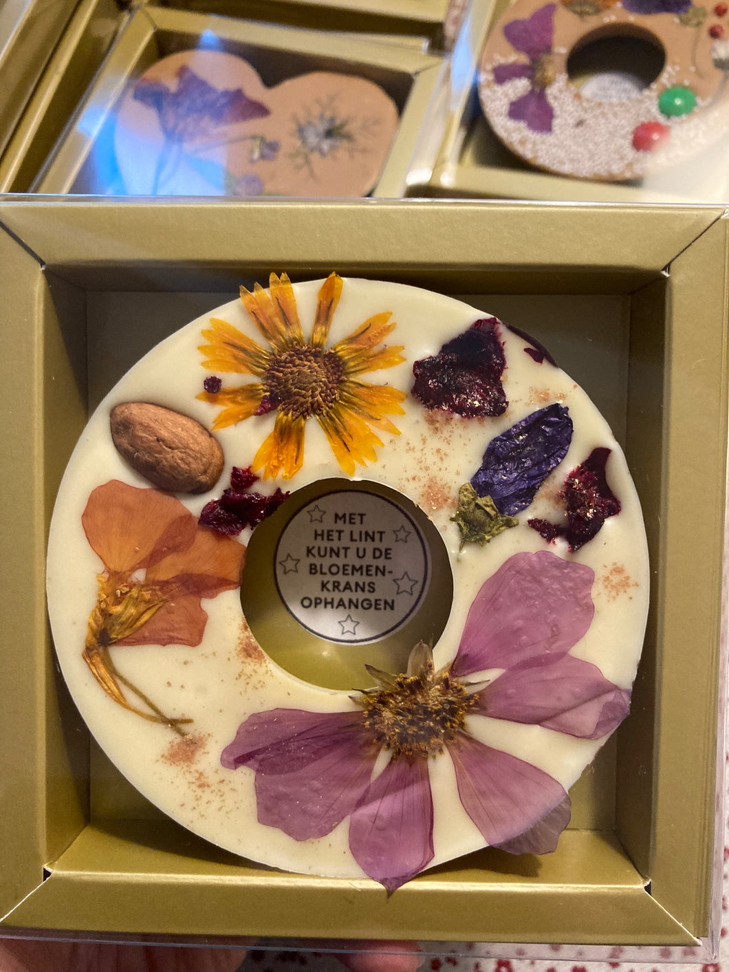 kerst bloemenkrans wit